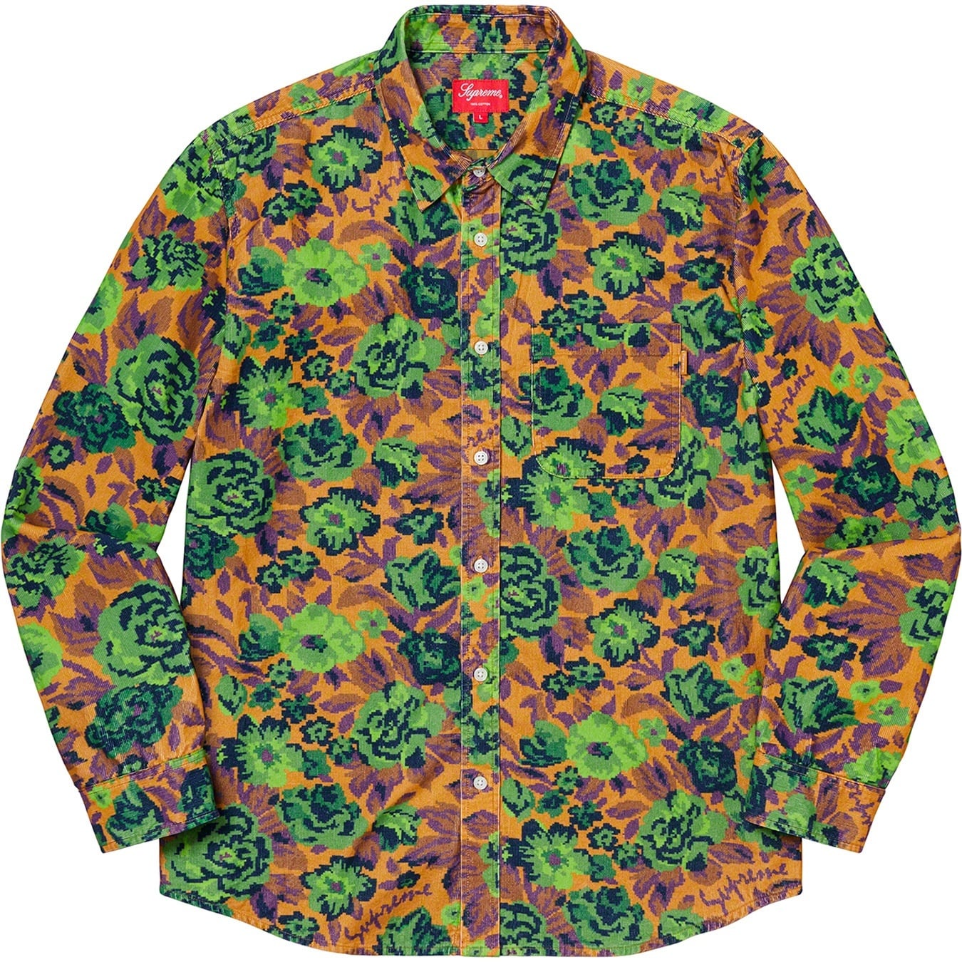 Digi Floral Corduroy Shirt view 7